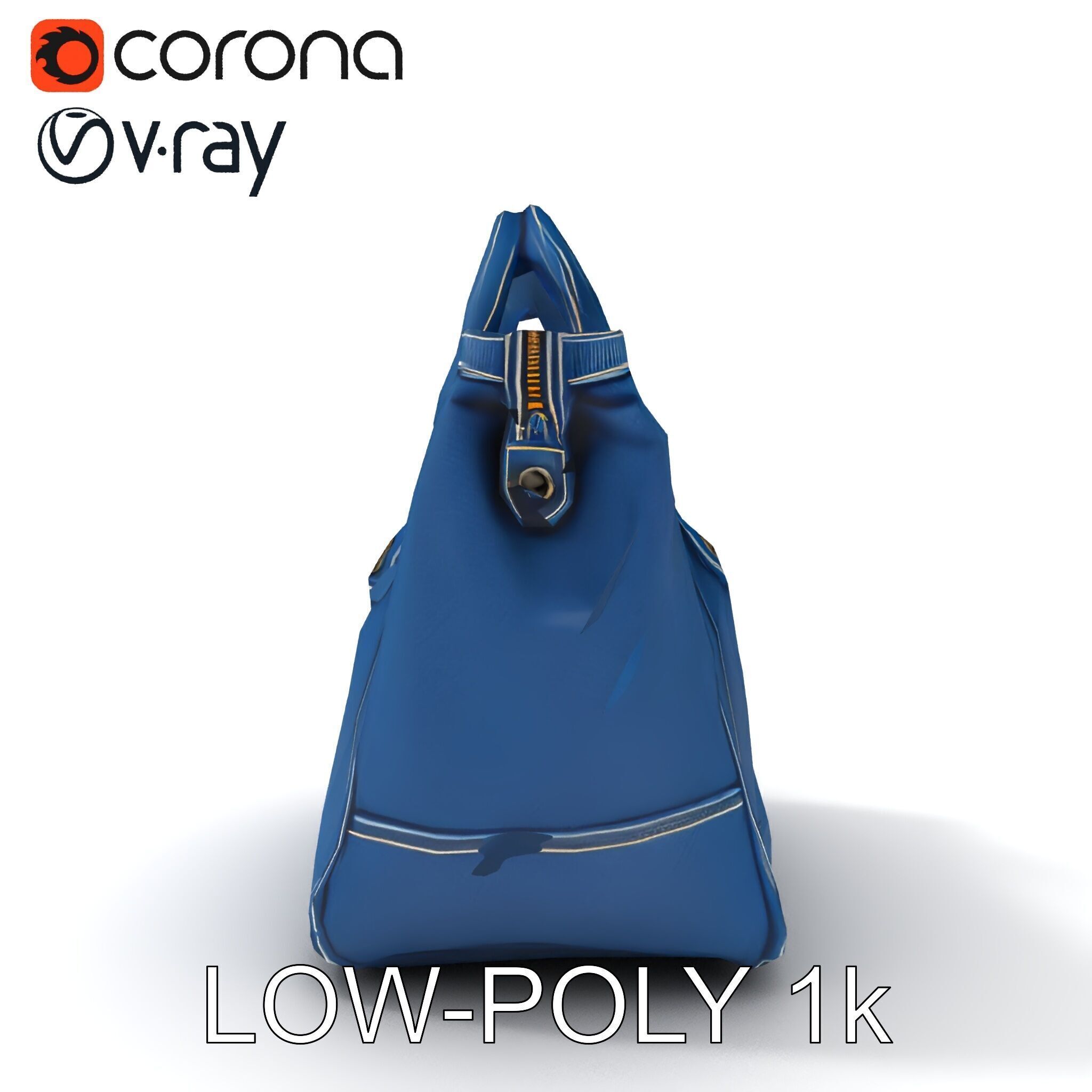 Elegant Leather Handbag D Model Pack Low-poly 3D model_28