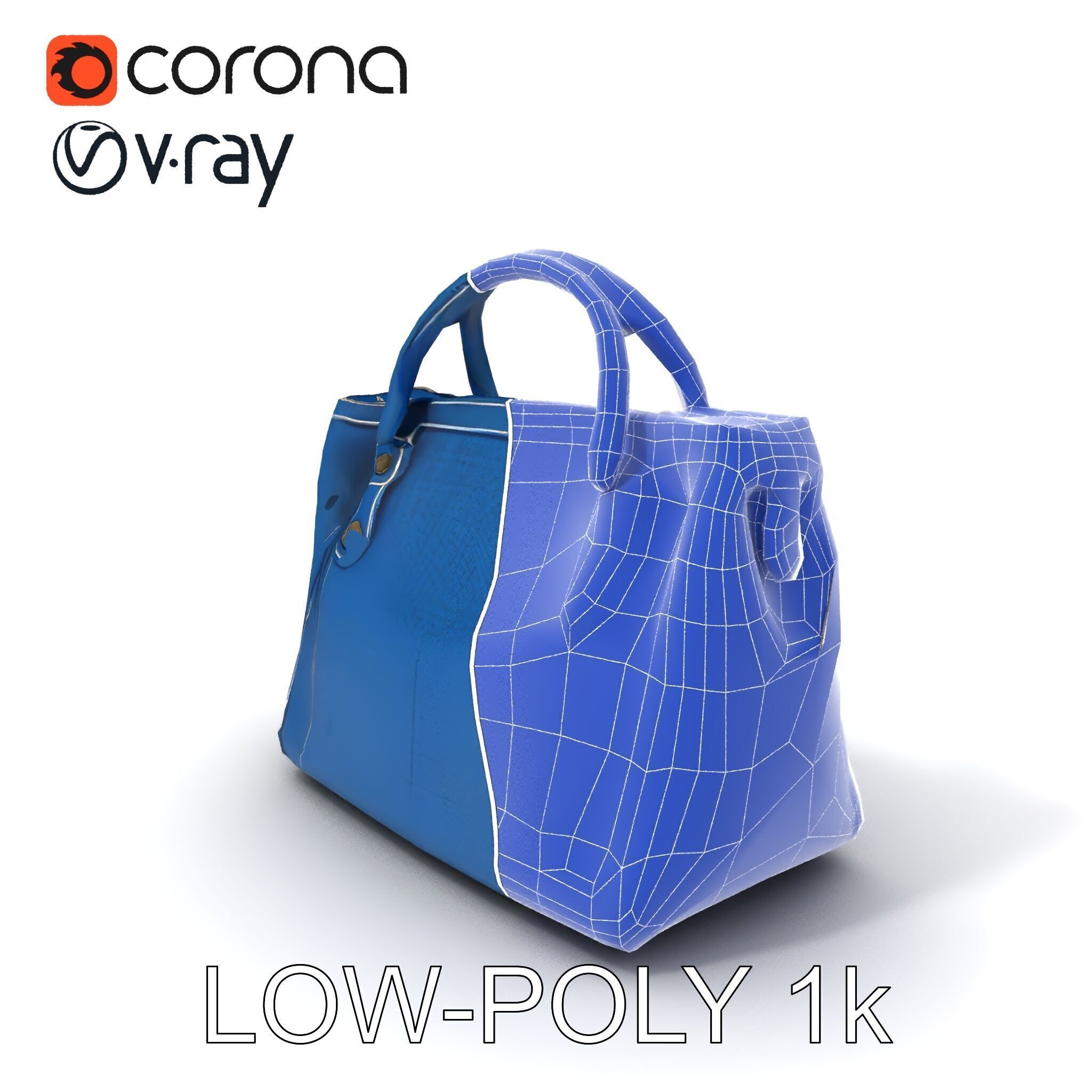 Elegant Leather Handbag D Model Pack Low-poly 3D model_23