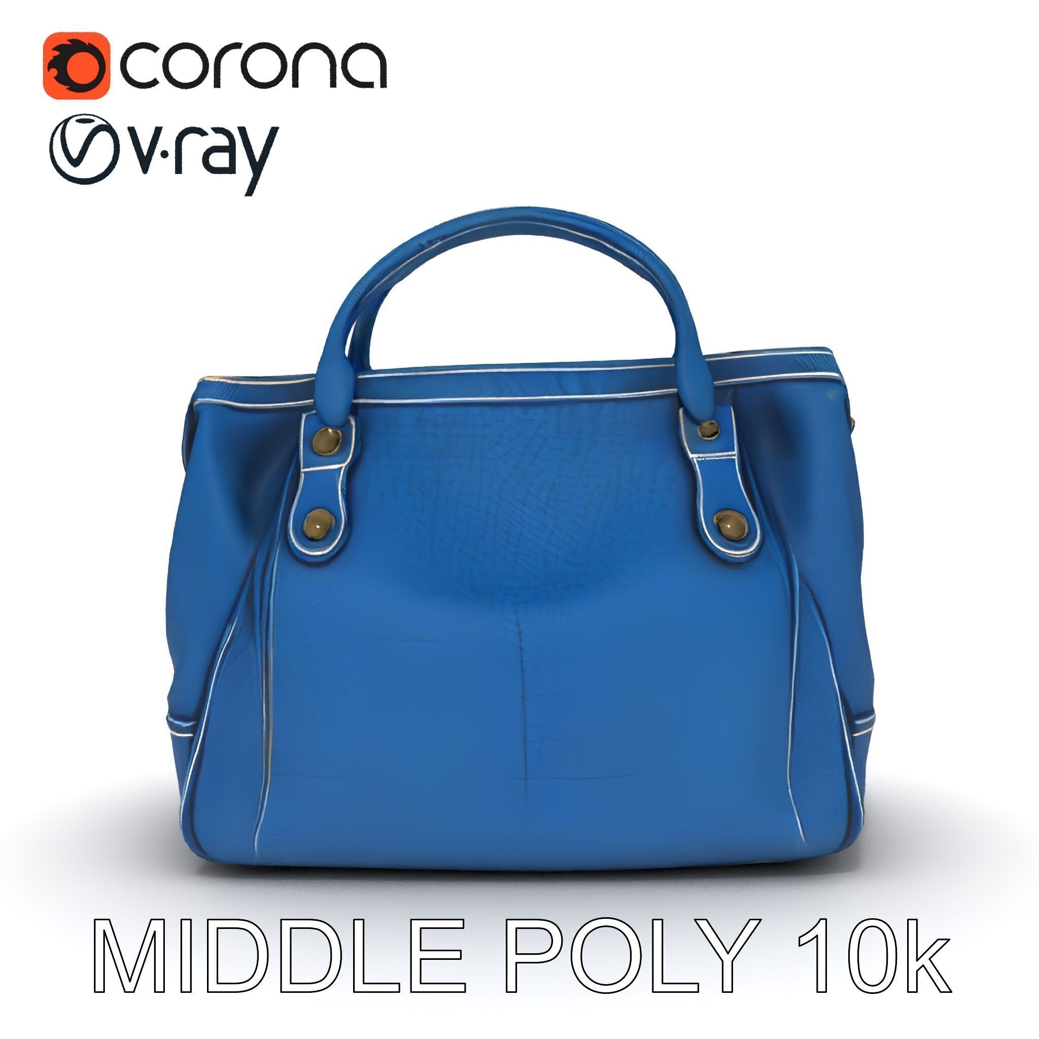 Elegant Leather Handbag D Model Pack Low-poly 3D model_16