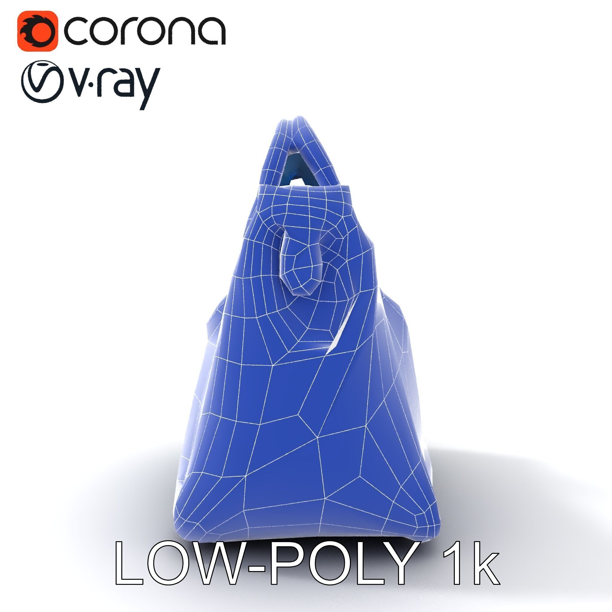 Elegant Leather Handbag D Model Pack Low-poly 3D model_7