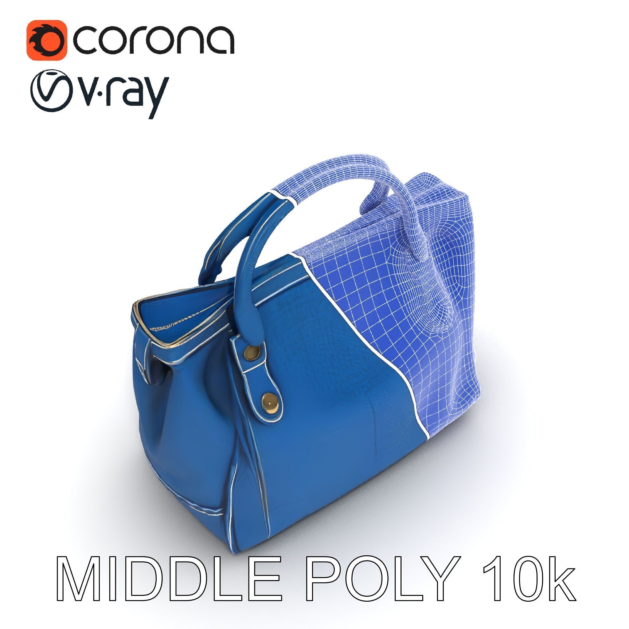 Elegant Leather Handbag D Model Pack Low-poly 3D model_22