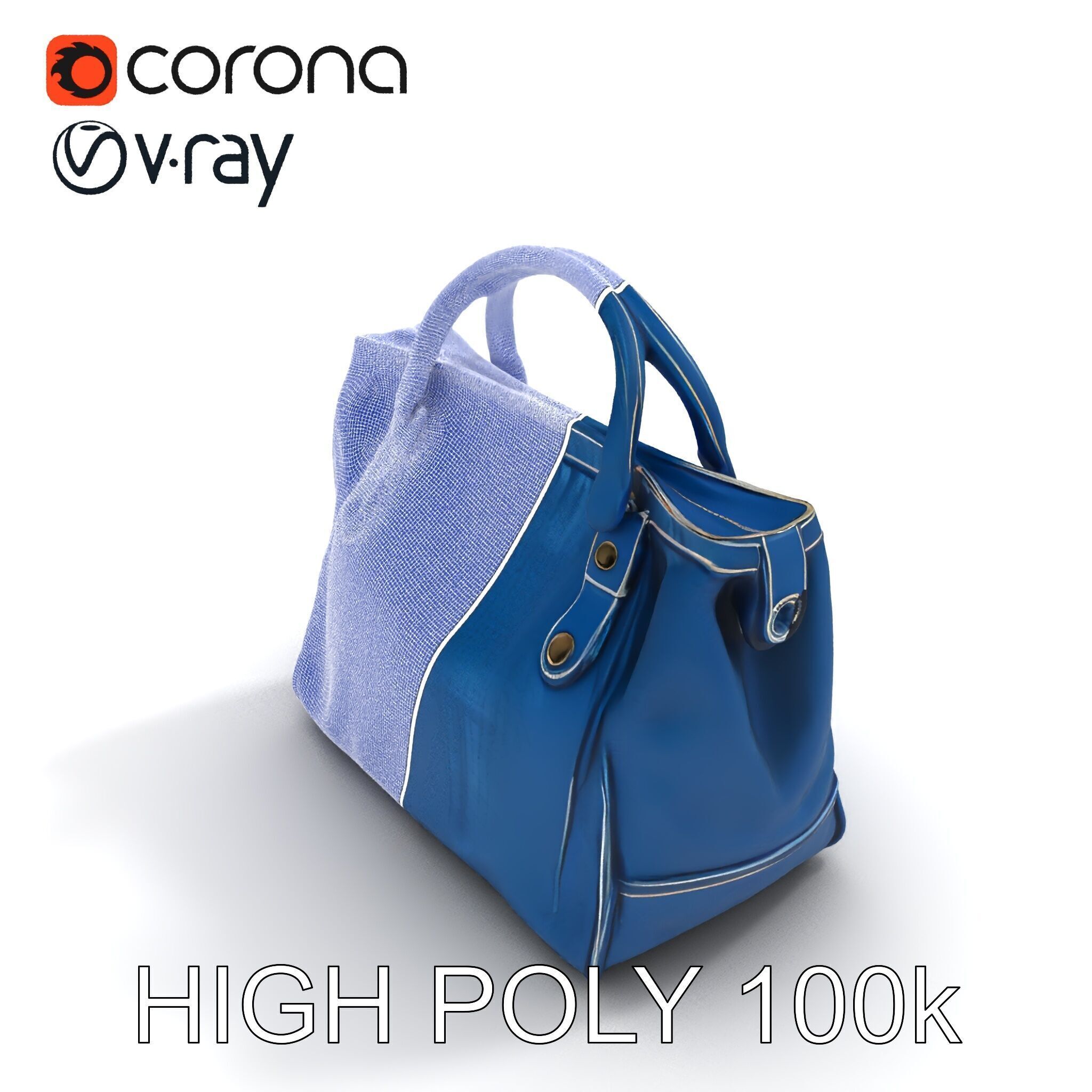 Elegant Leather Handbag D Model Pack Low-poly 3D model_18