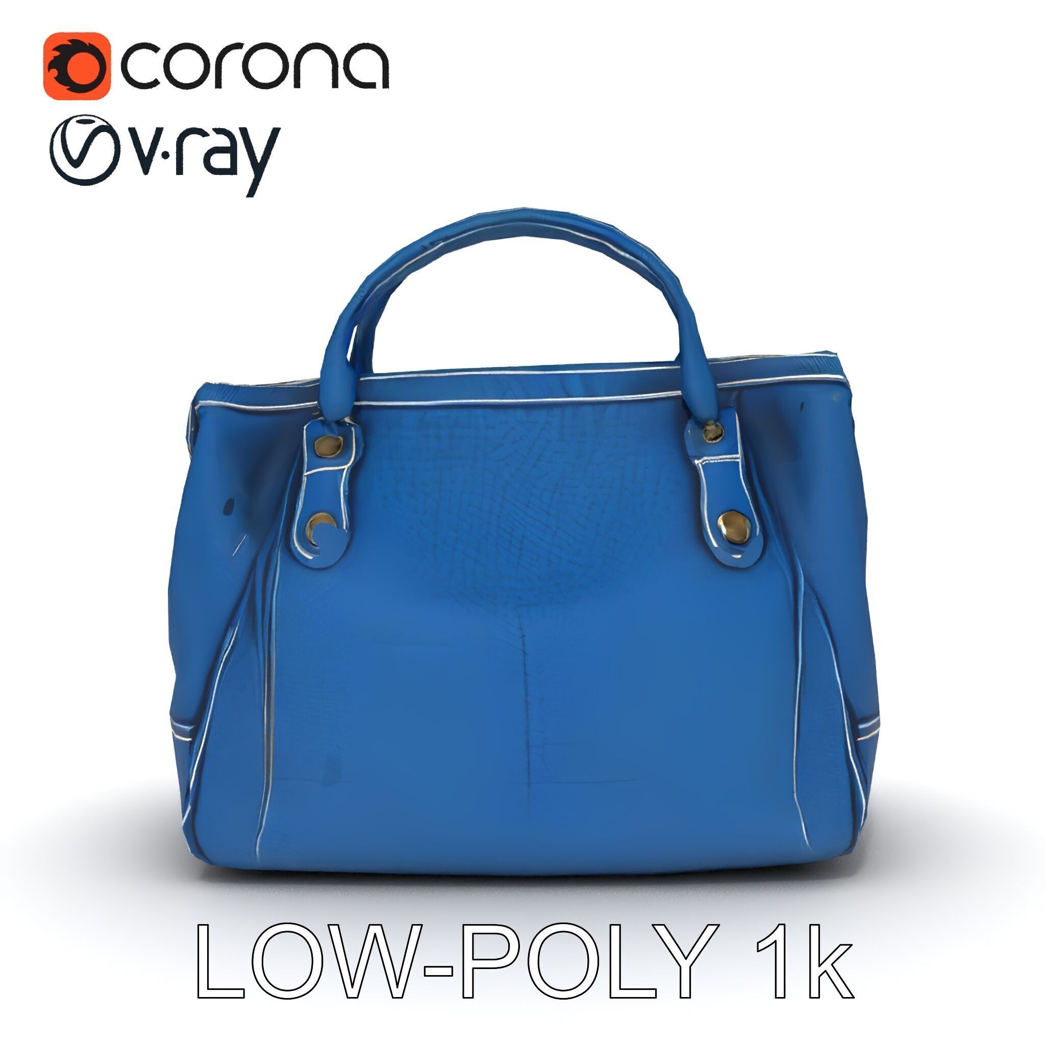 Elegant Leather Handbag D Model Pack Low-poly 3D model_34