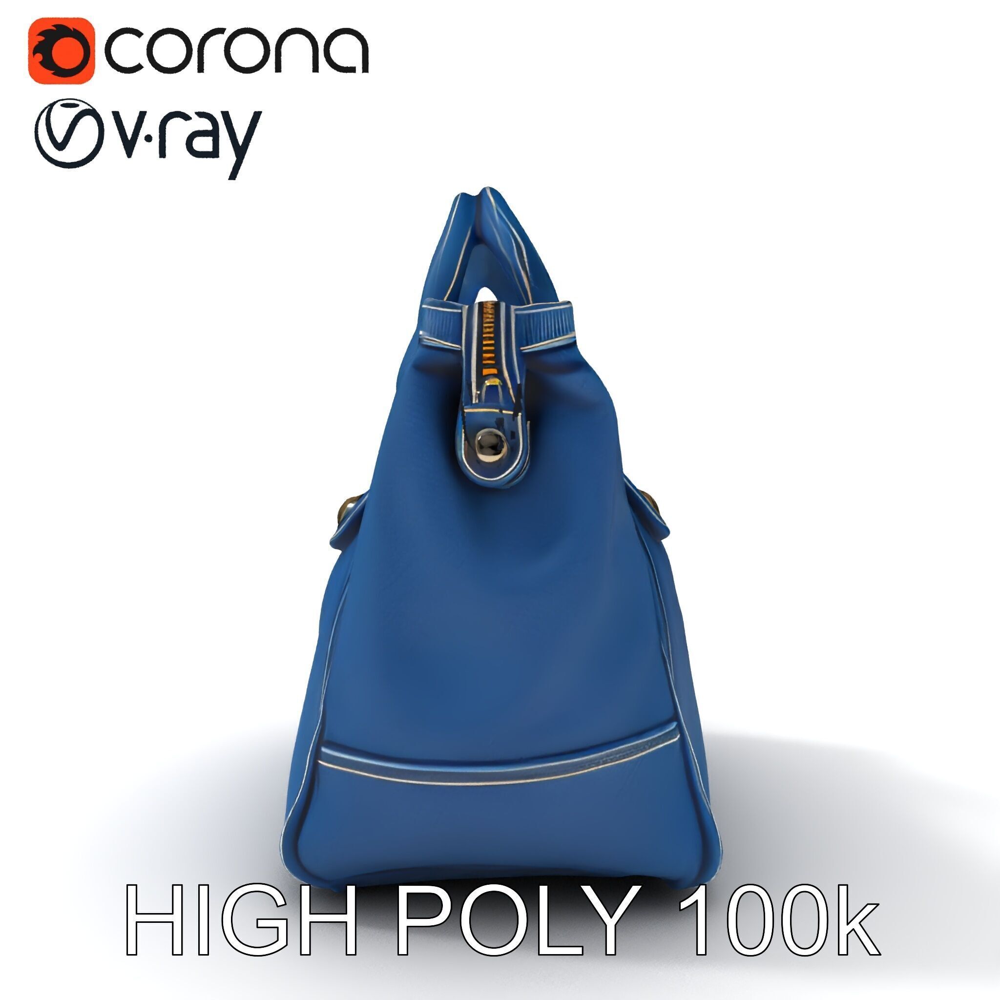 Elegant Leather Handbag D Model Pack Low-poly 3D model_32