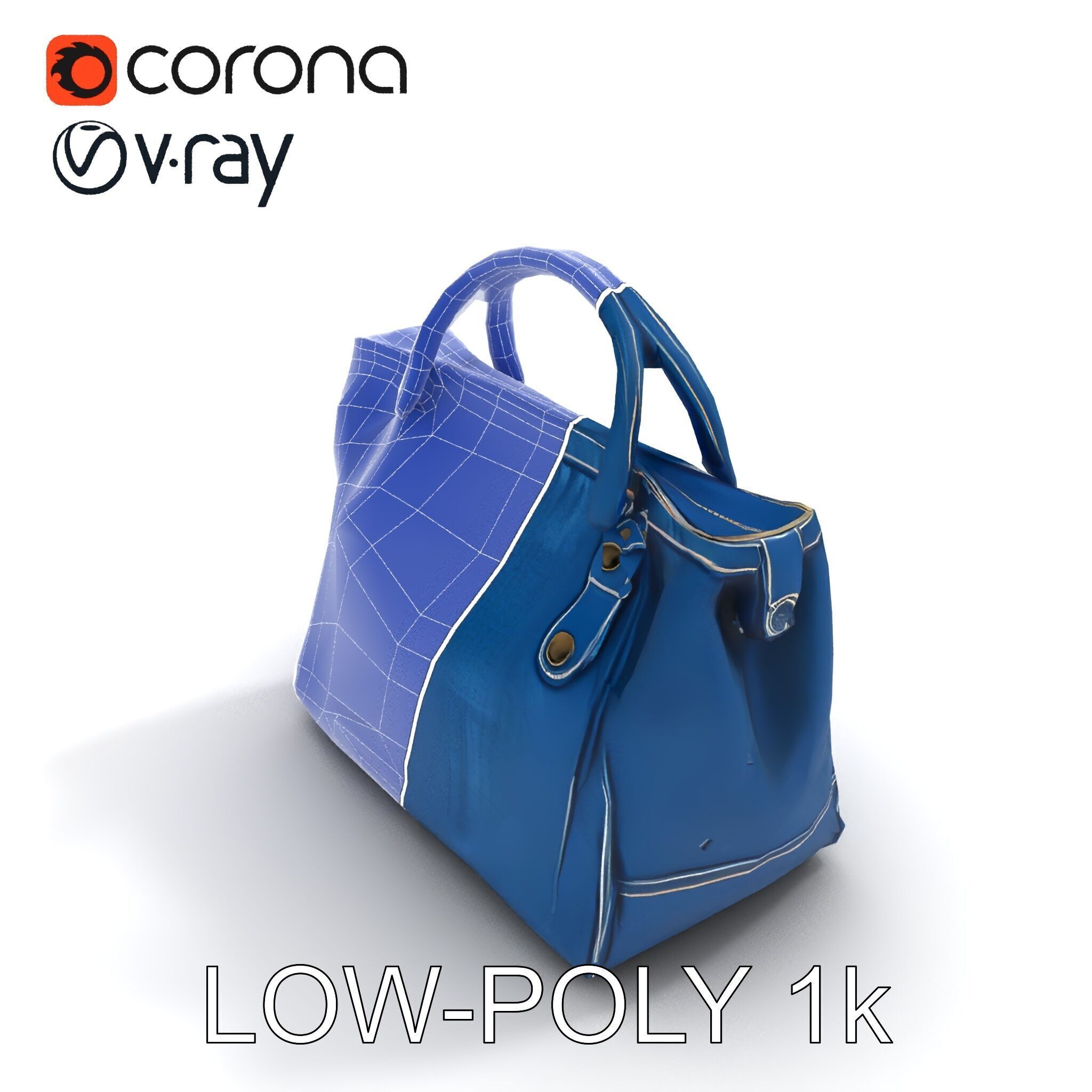 Elegant Leather Handbag D Model Pack Low-poly 3D model_14