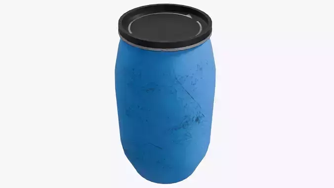 Plastic Barrel - Low Poly Game Ready