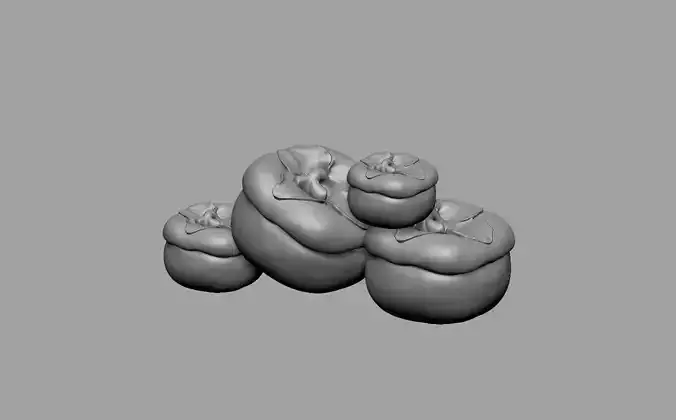 Persimmon pendant carving