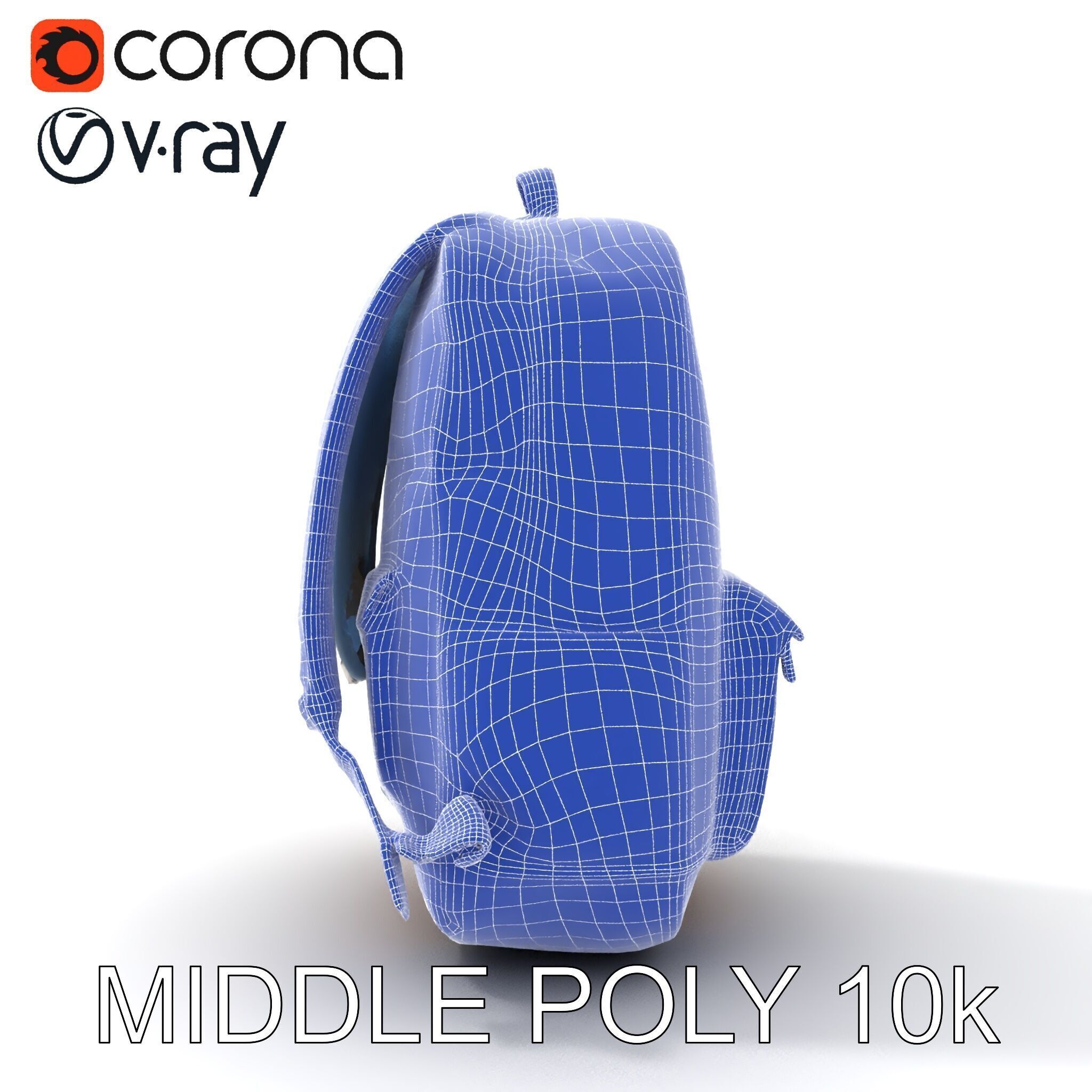Denim Backpack D Model Pack Low-poly 3D model_21
