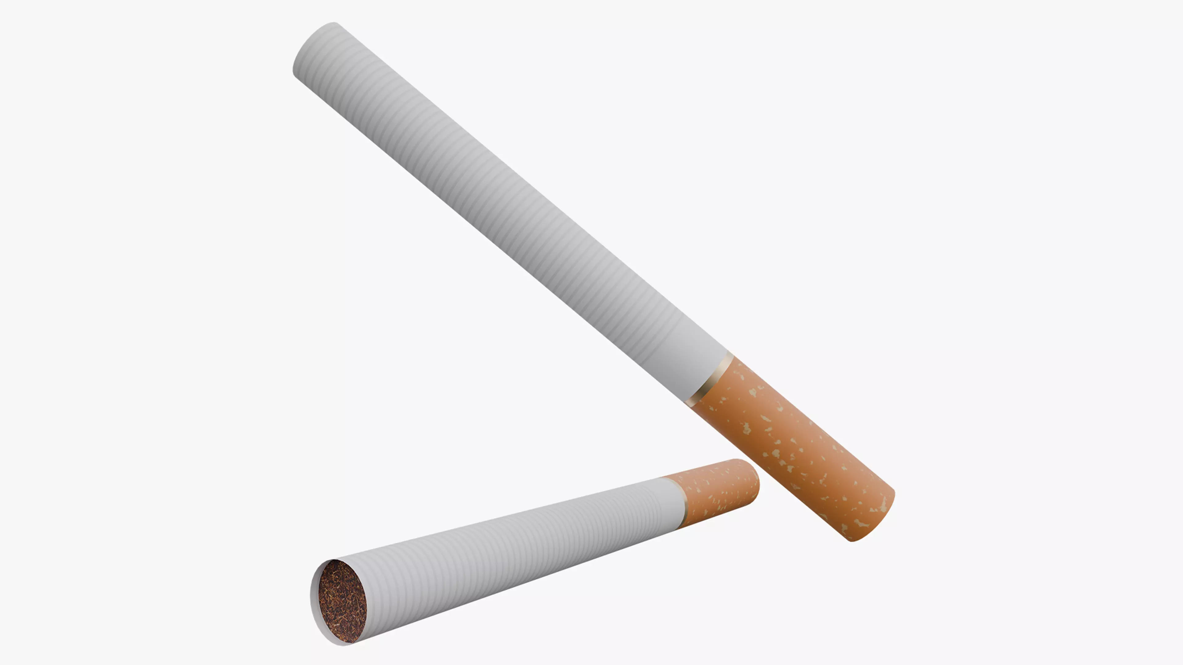 Cigarette Low-poly 3D model_0