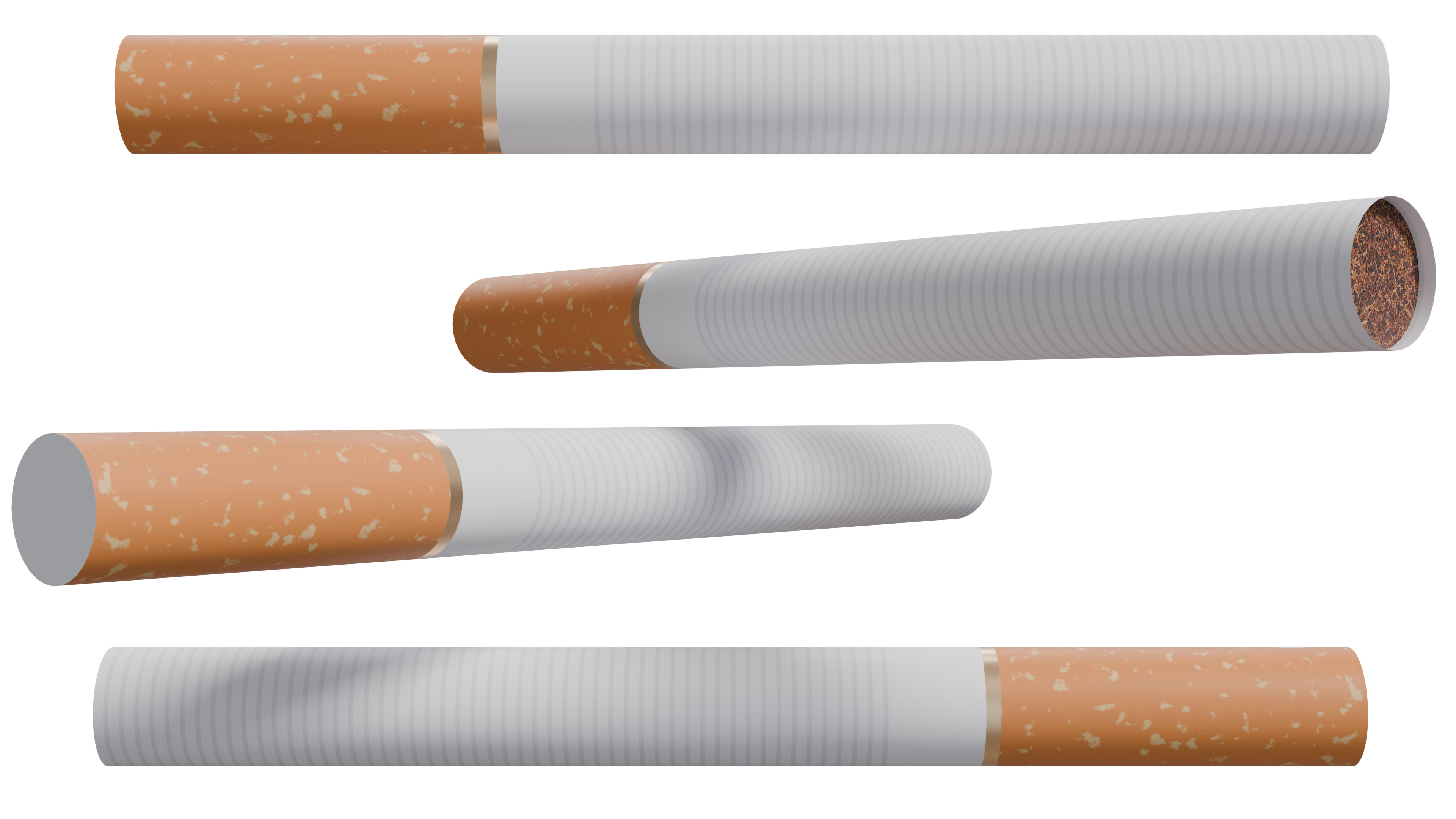Cigarette Low-poly 3D model_6