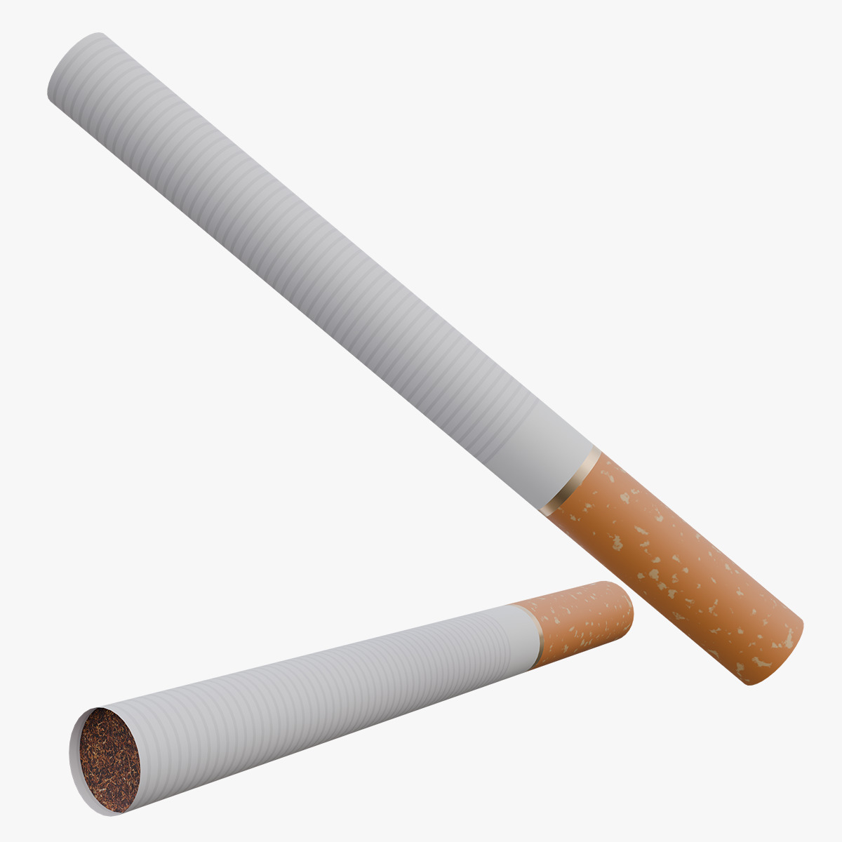 Cigarette Low-poly 3D model_5