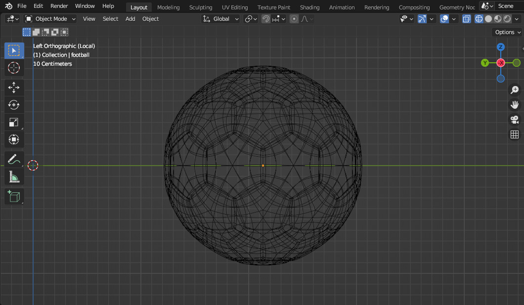 Blender Football Scene with Clean Dirty Balls and Grass Types Low-poly 3D model_9