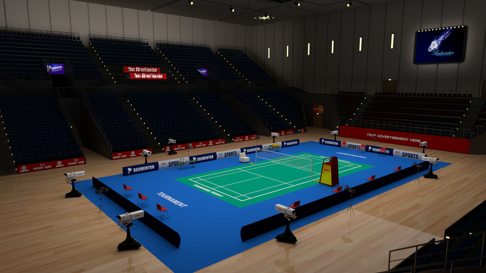 Badminton Stadium 3D model_1