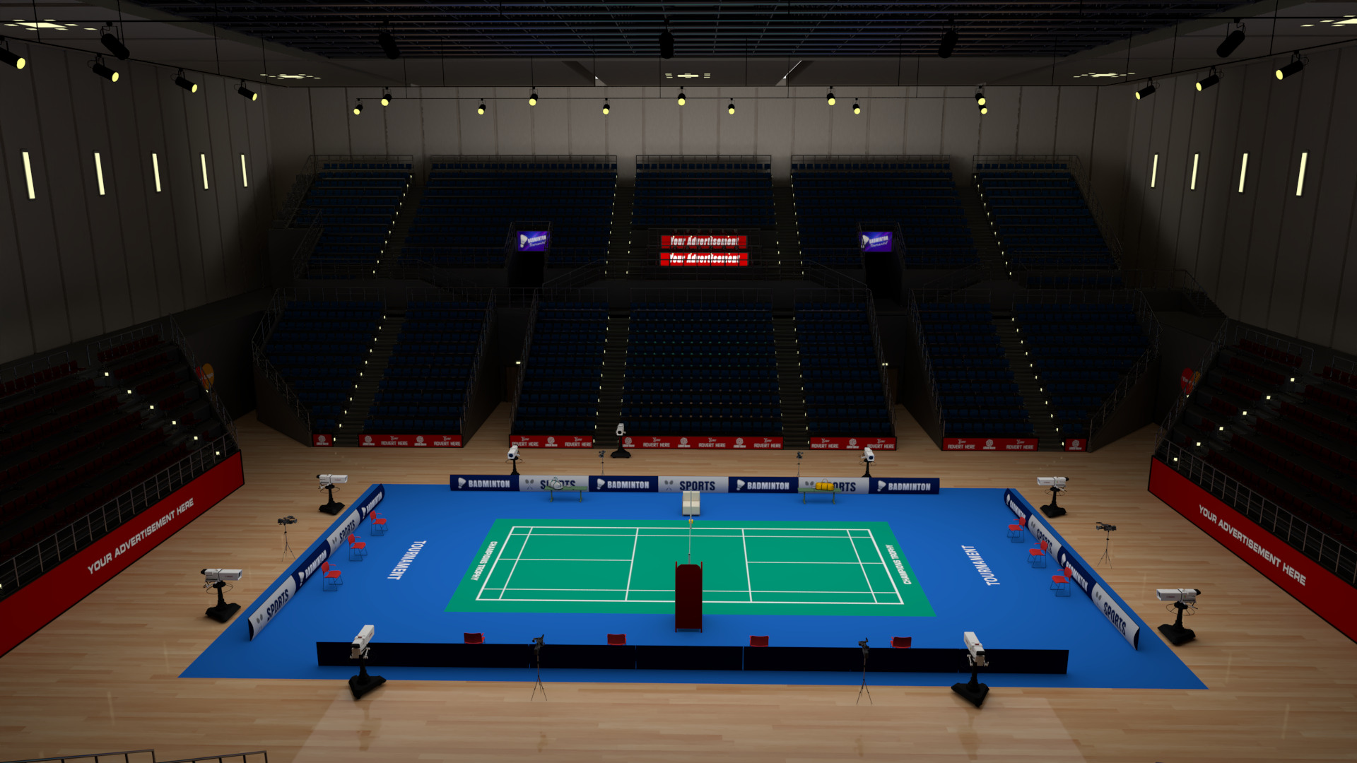 Badminton Stadium 3D model_6