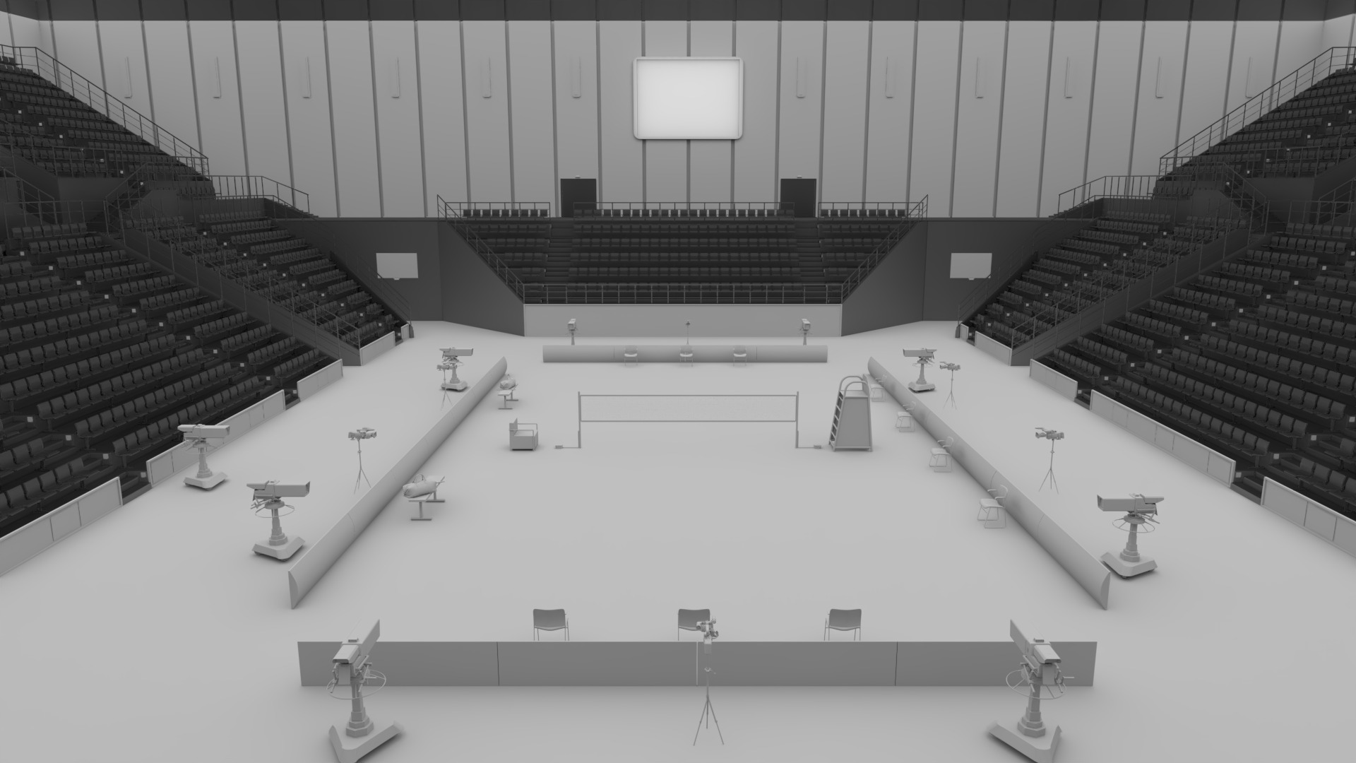 Badminton Stadium 3D model_9