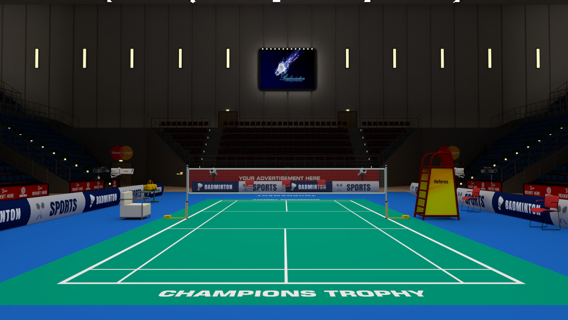 Badminton Stadium 3D model_7