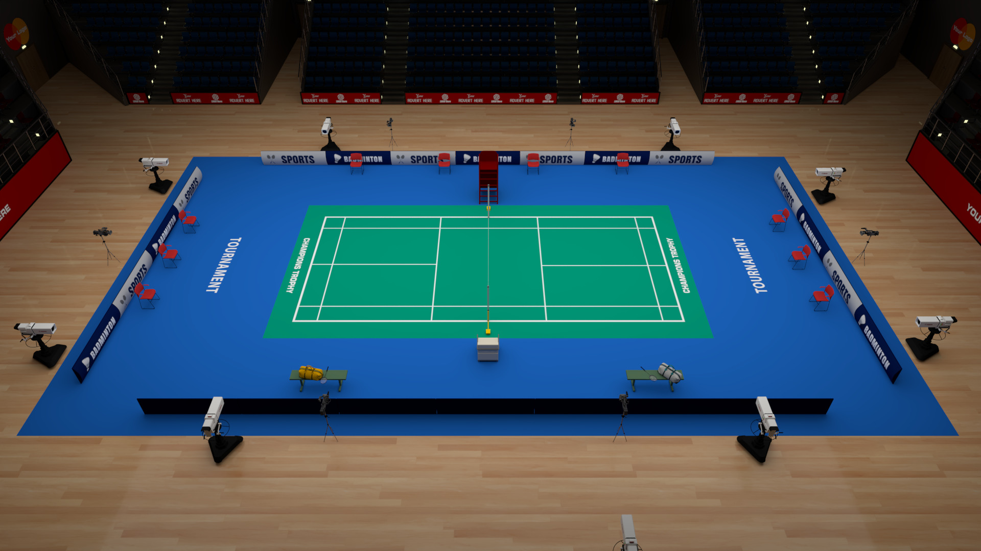 Badminton Stadium 3D model_8