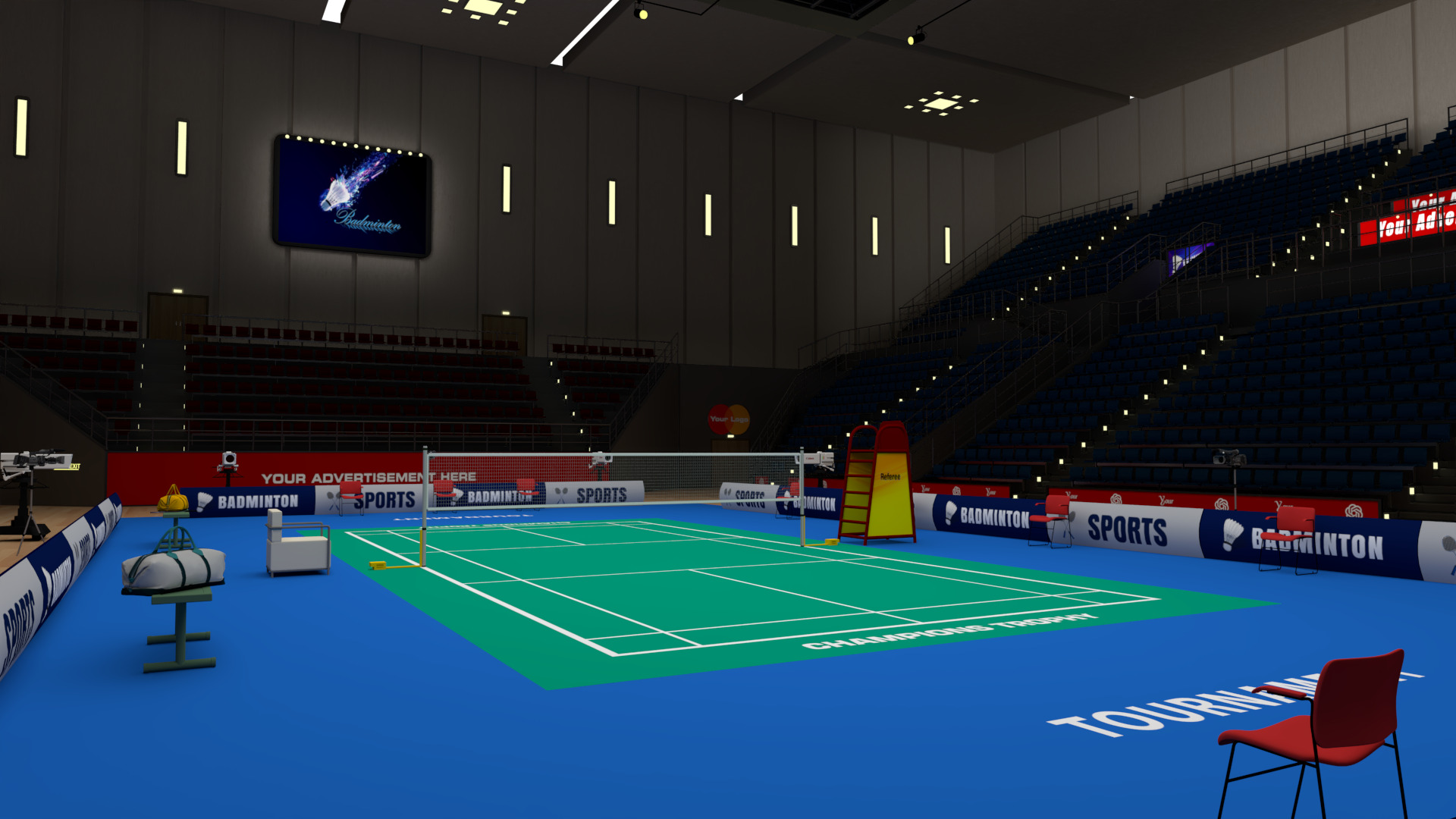 Badminton Stadium 3D model_2