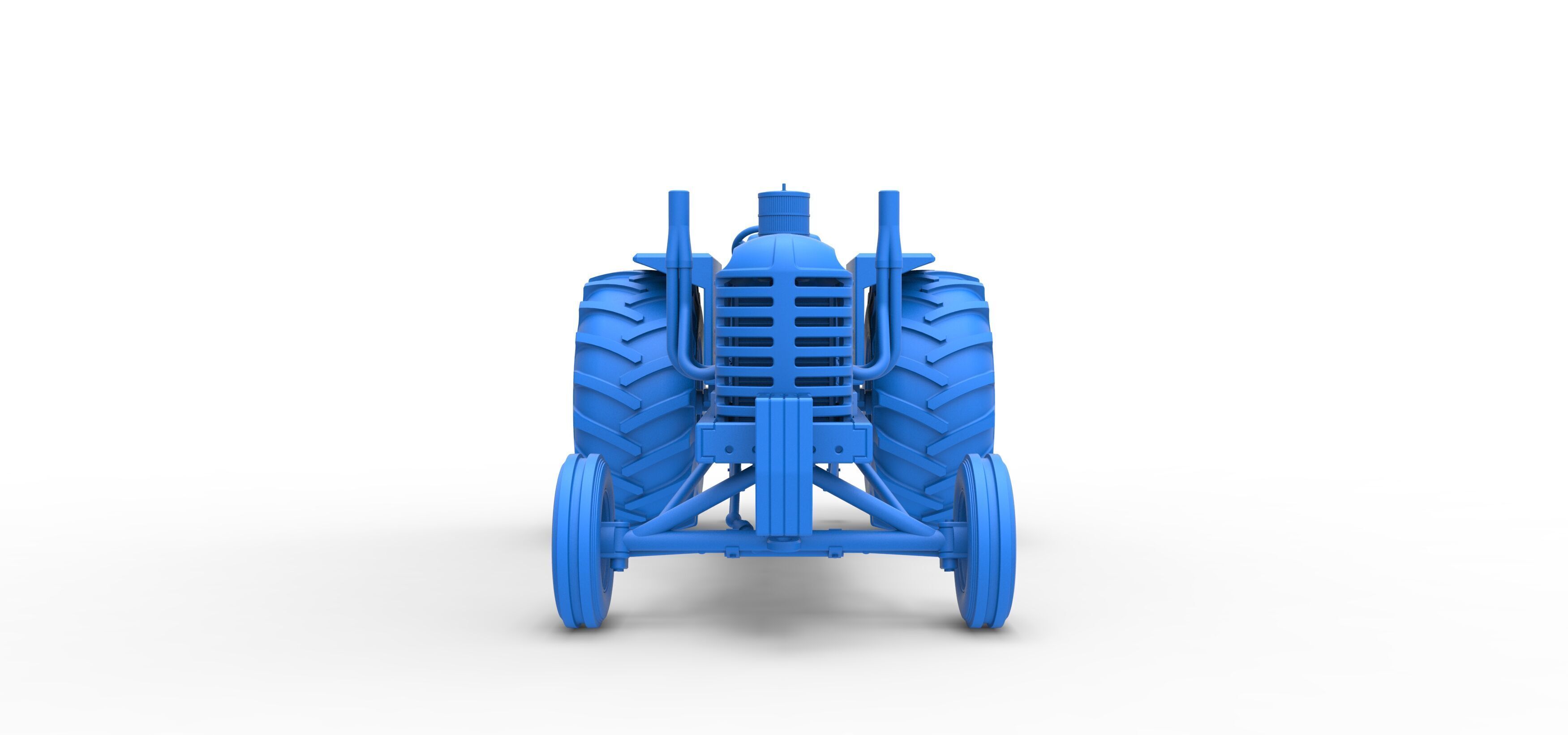 Vintage Small block Pulling tractor Scale 1 to 25 3D print model_30