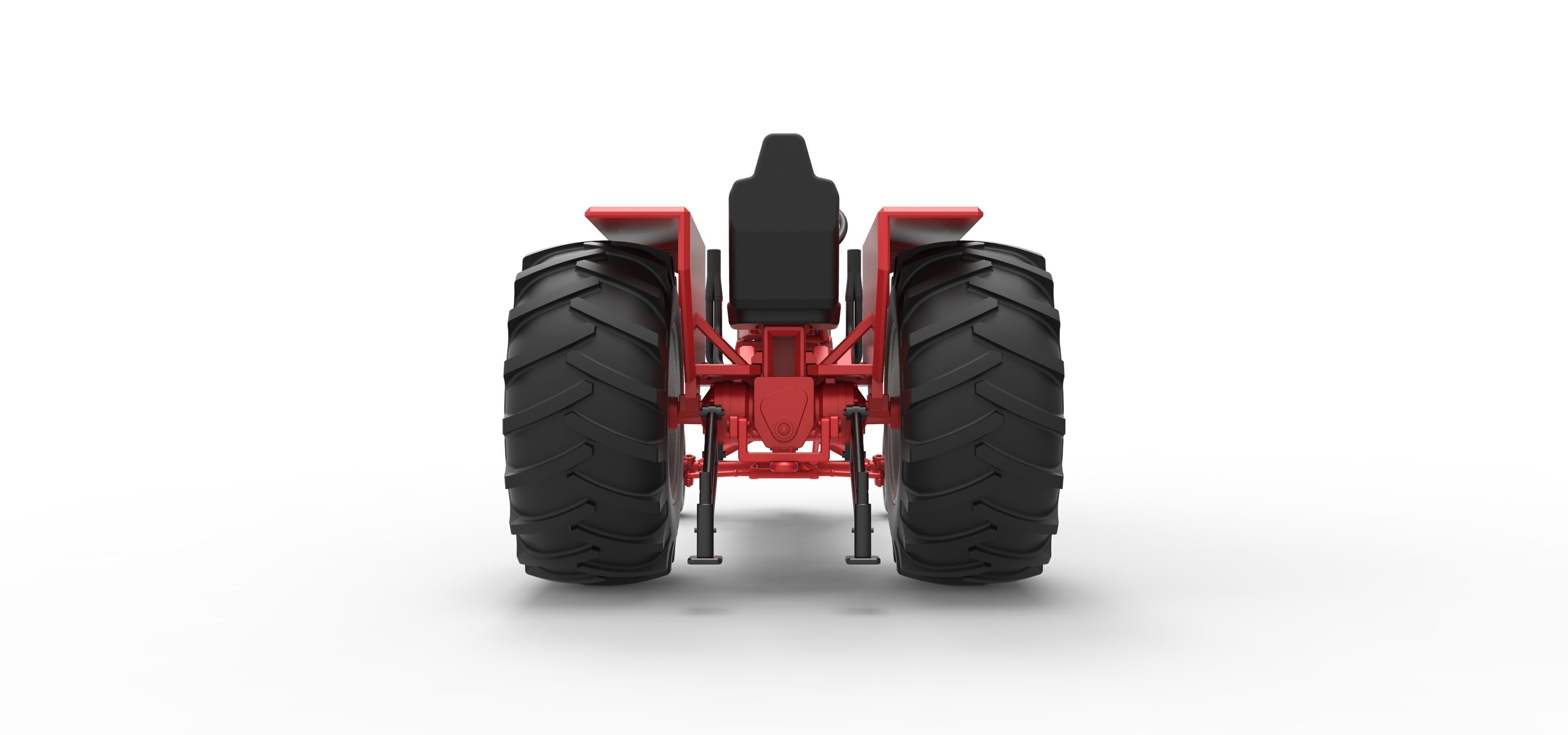 Vintage Small block Pulling tractor Scale 1 to 25 3D print model_16