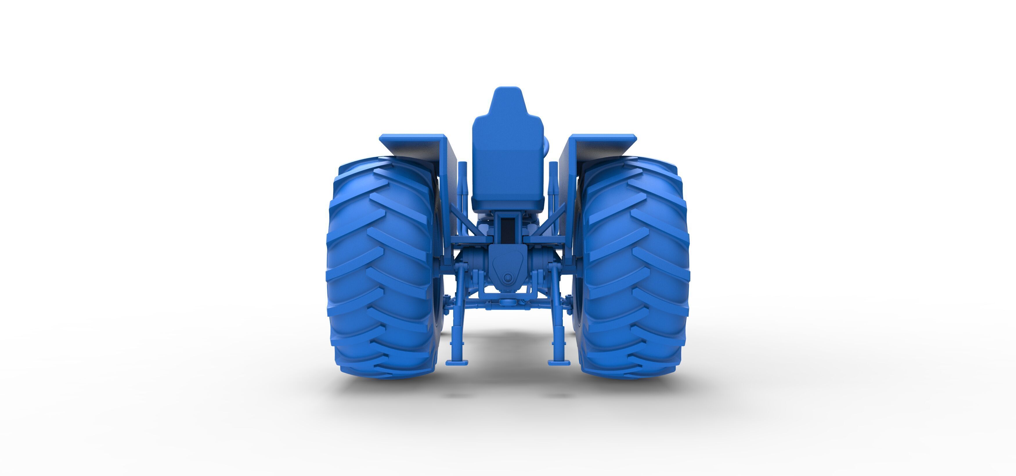 Vintage Small block Pulling tractor Scale 1 to 25 3D print model_39