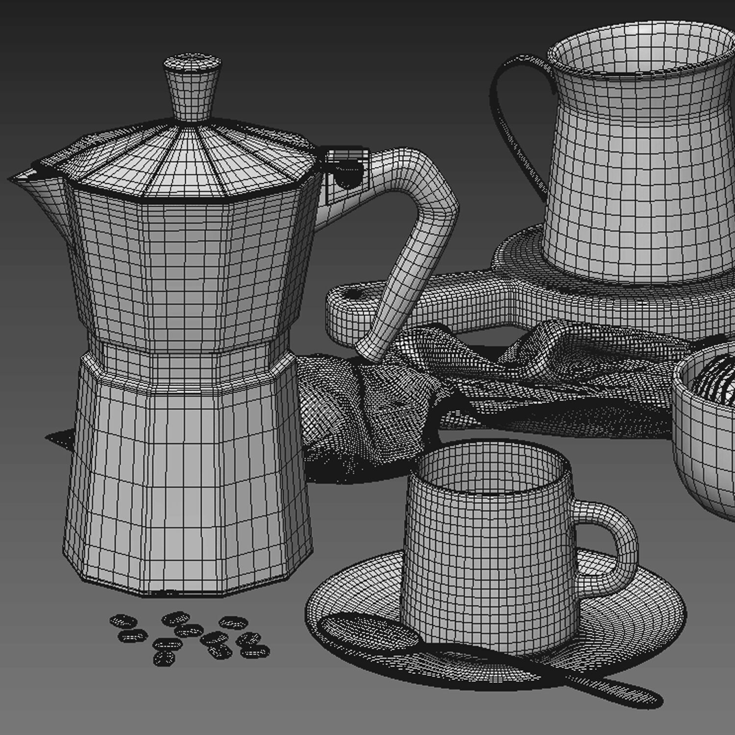 Breakfast Coffee  3D model_9