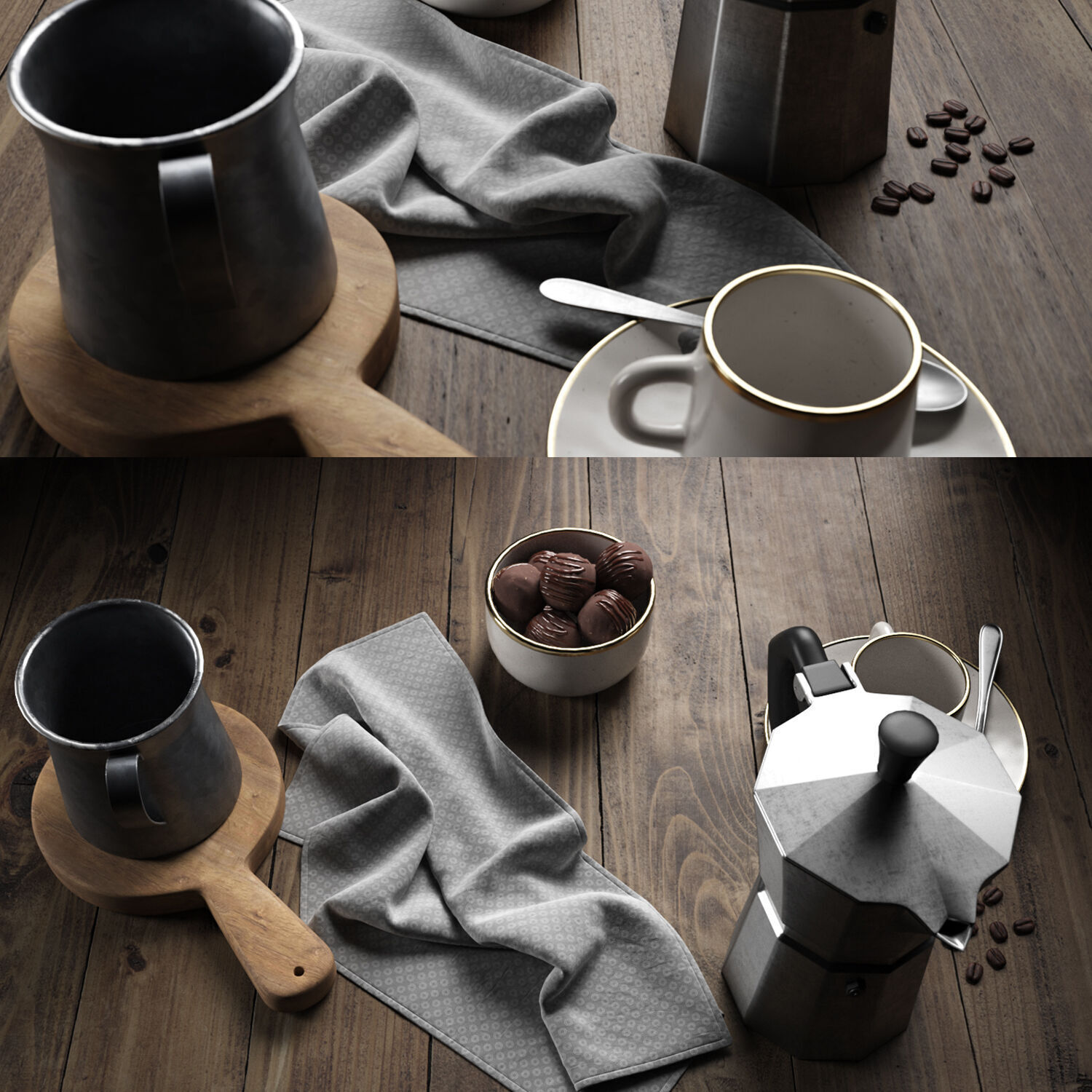 Breakfast Coffee  3D model_1