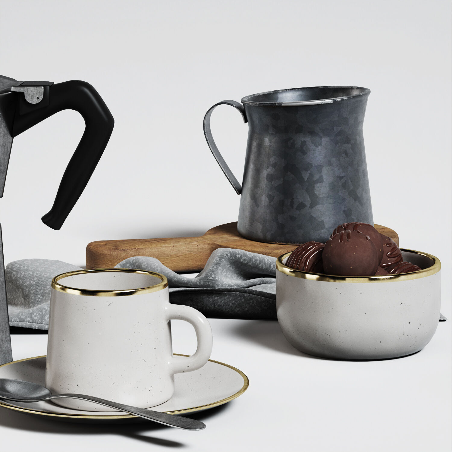 Breakfast Coffee  3D model_6