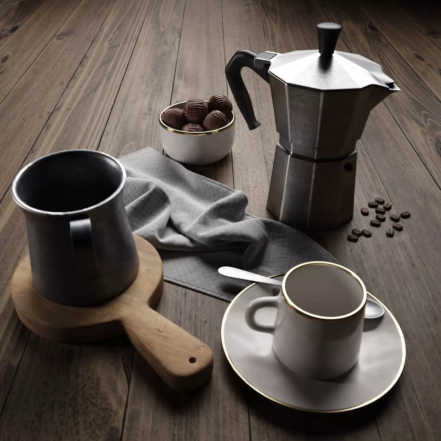 Breakfast Coffee  3D model_0