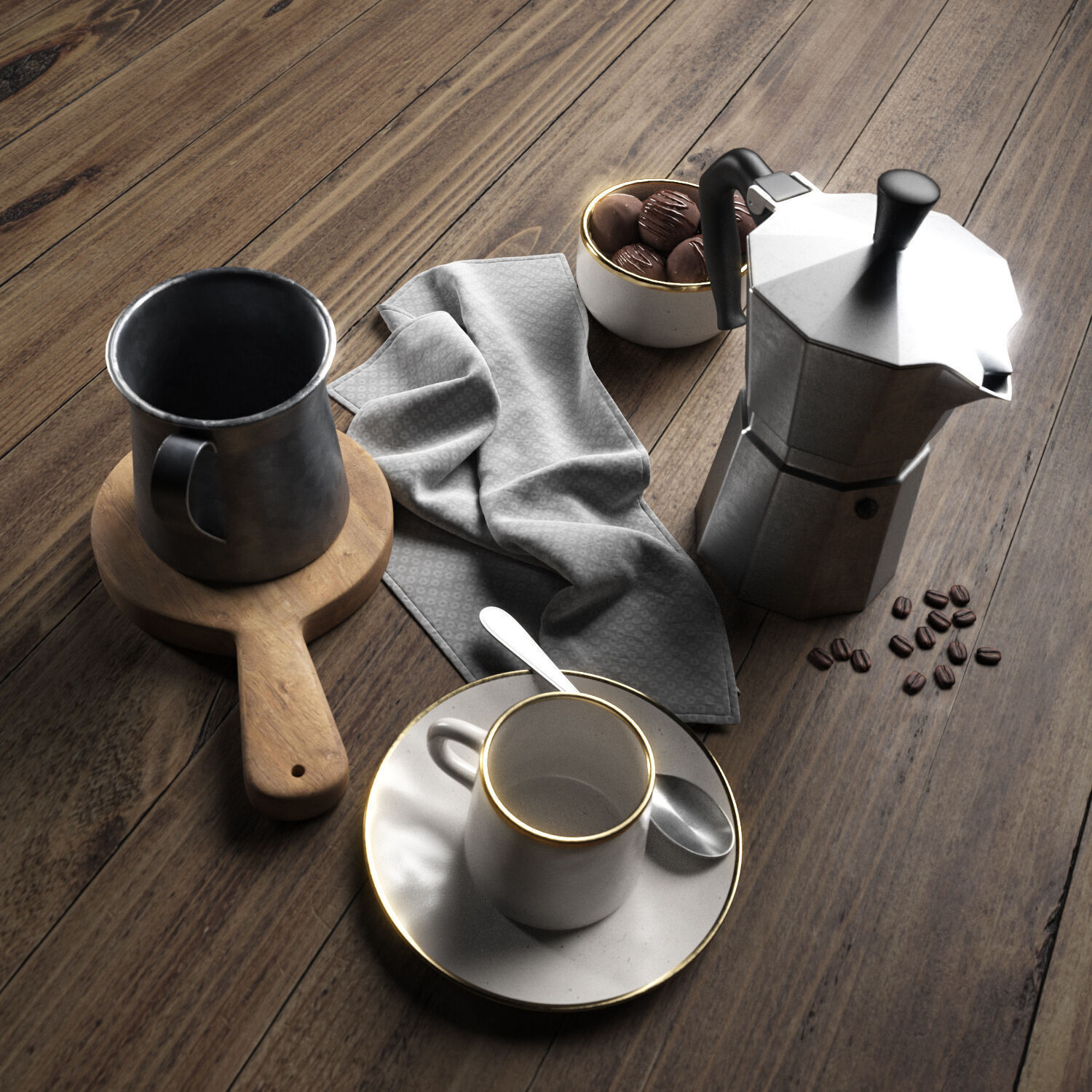 Breakfast Coffee  3D model_3