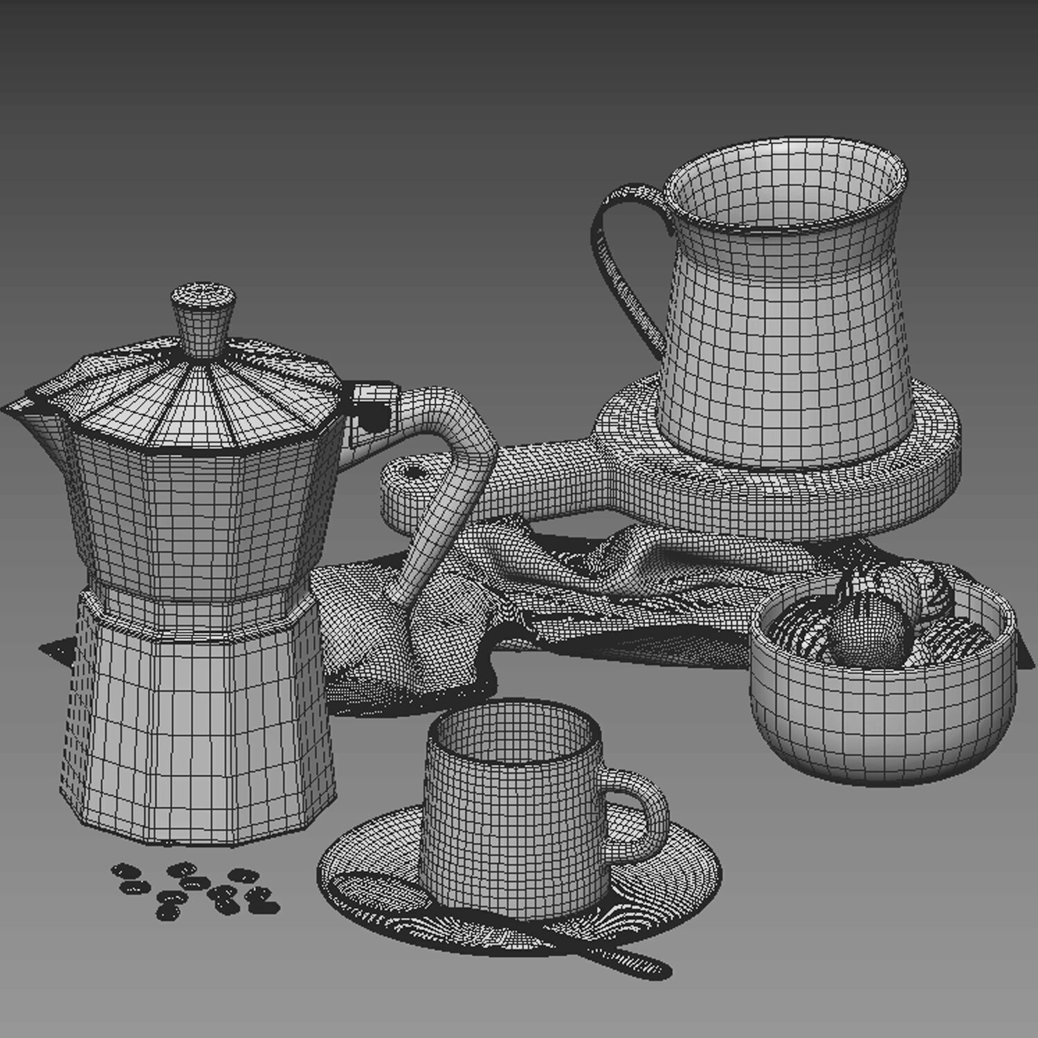 Breakfast Coffee  3D model_8