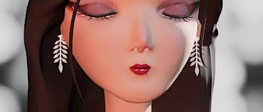 Elegant Silver Earring 3D Model Stylized Jewelry 3D model_3