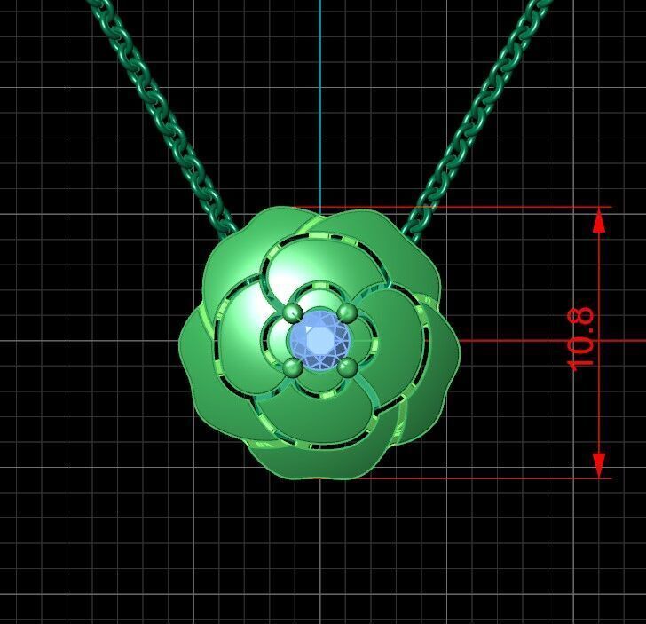 Rose Necklace 3D print model_1