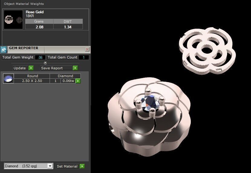 Rose Necklace 3D print model_4