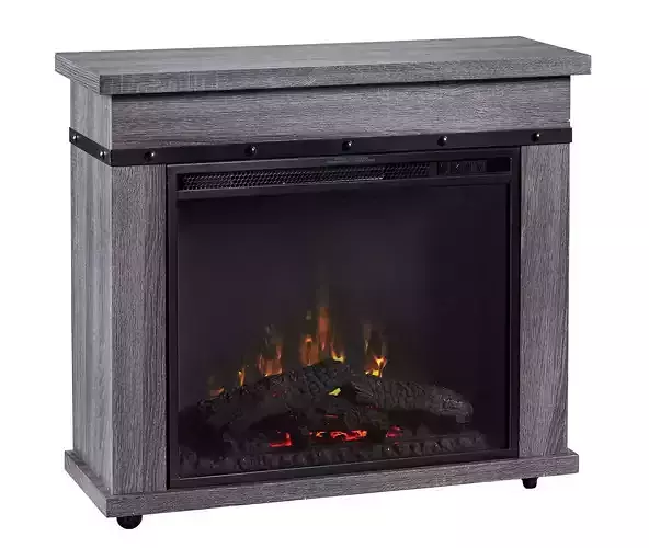 Grey fireplace
