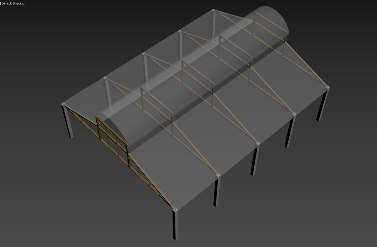 Hangar Structure 3D model_6