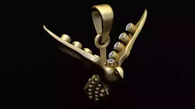 Yellow Gold Jewelry PENDANT 3d PRINTIBALE MODEL