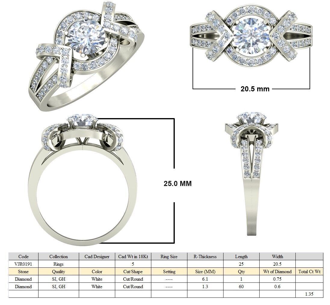 Women Ring Render 3dm STL OBJ FBX Details 3D print model_5