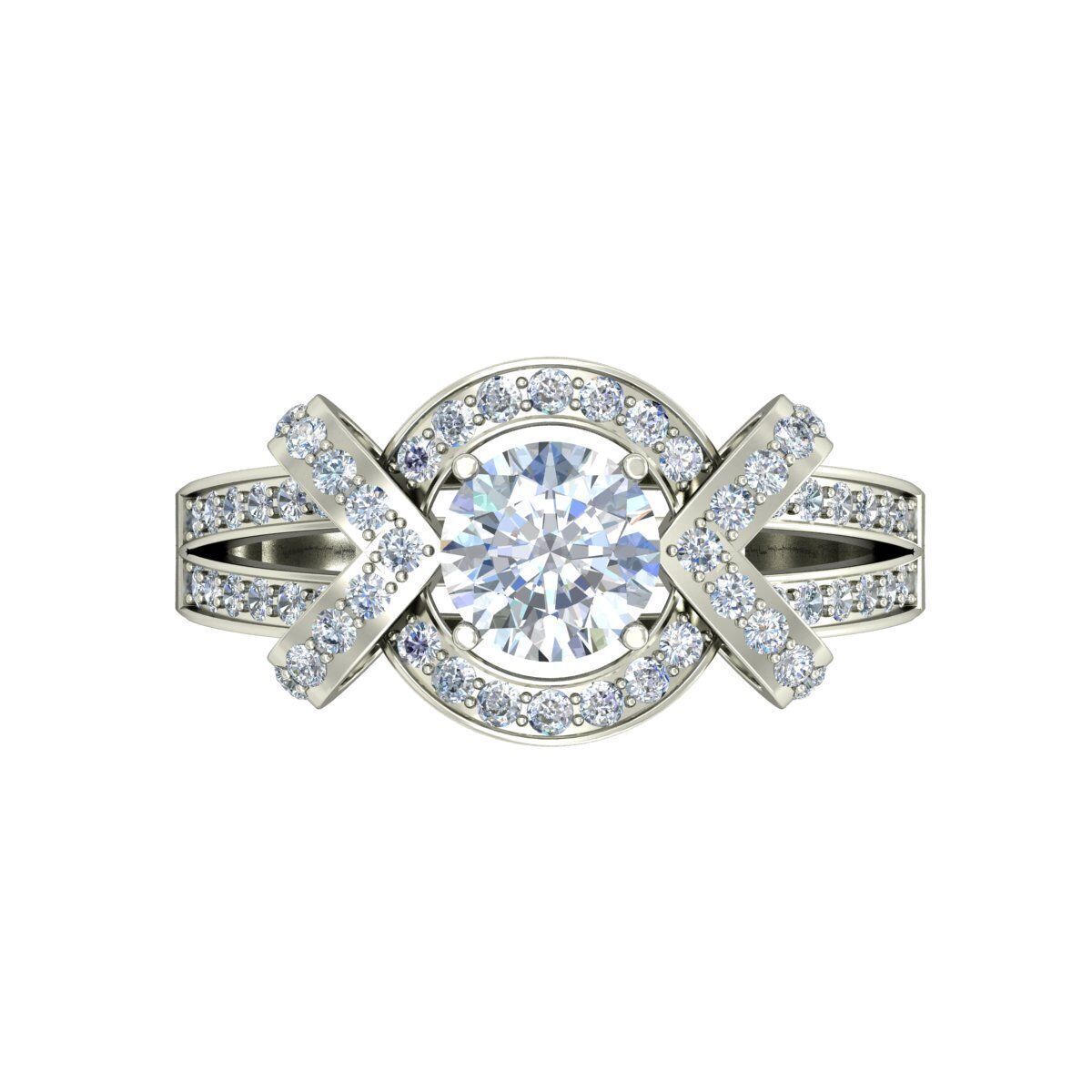 Women Ring Render 3dm STL OBJ FBX Details 3D print model_3