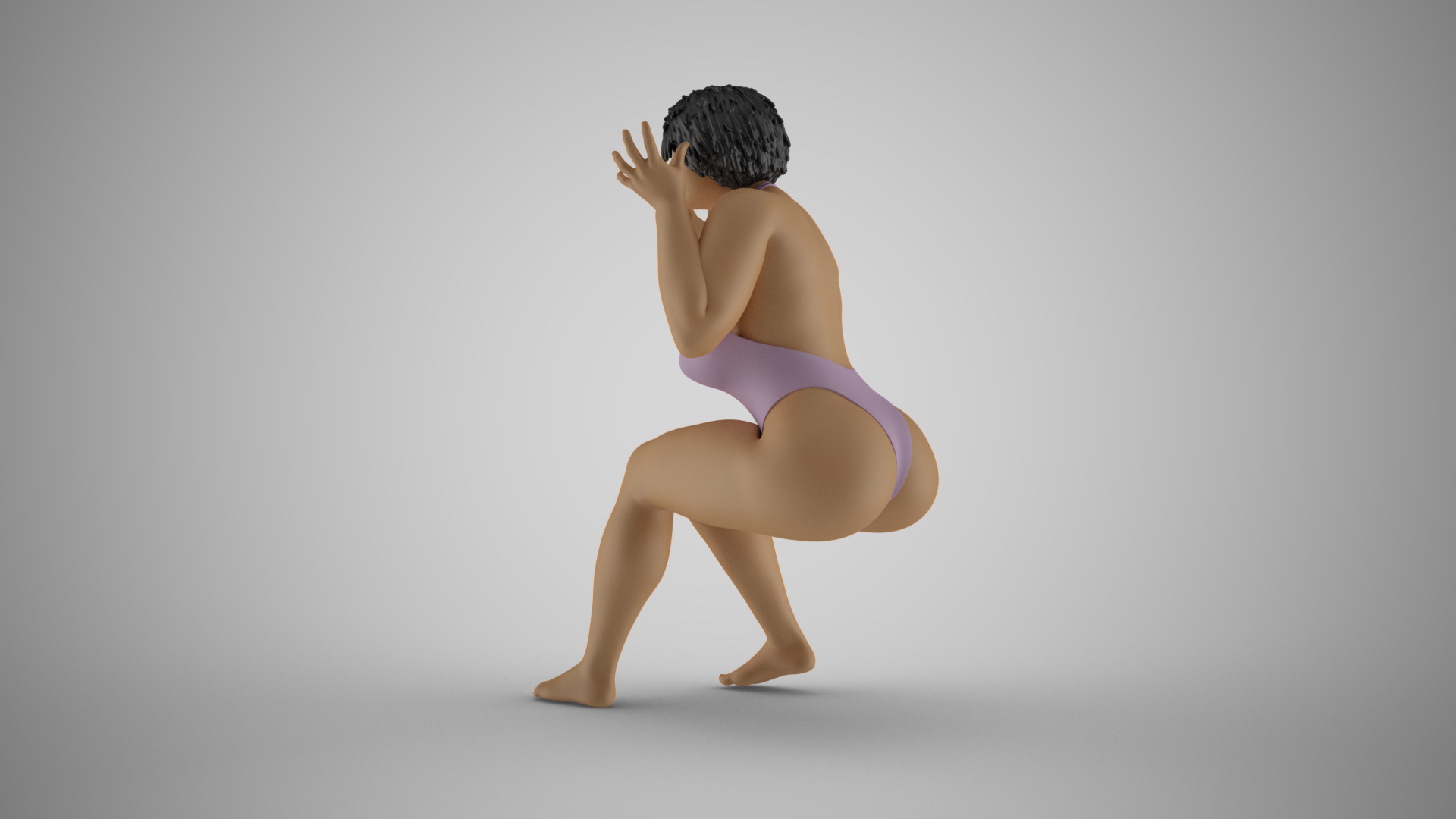 Woman Telling Herself 3D print model_7