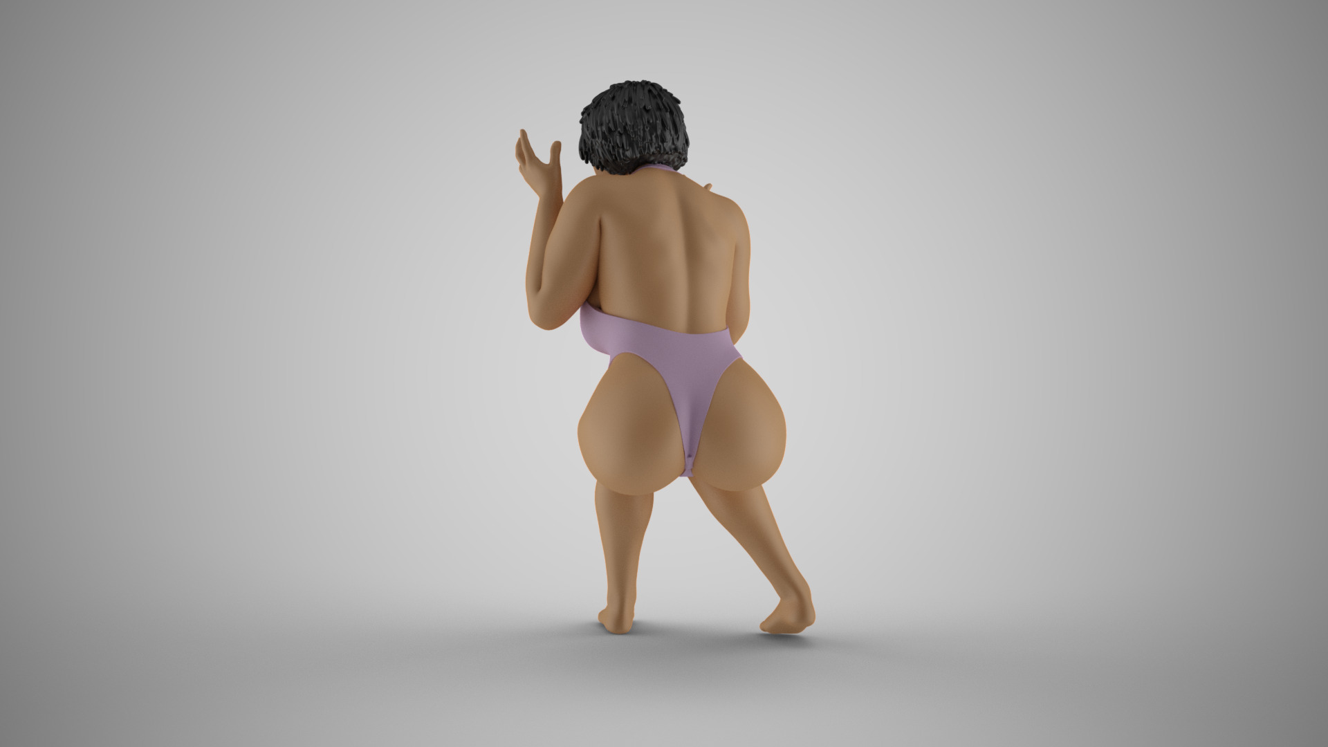 Woman Telling Herself 3D print model_6