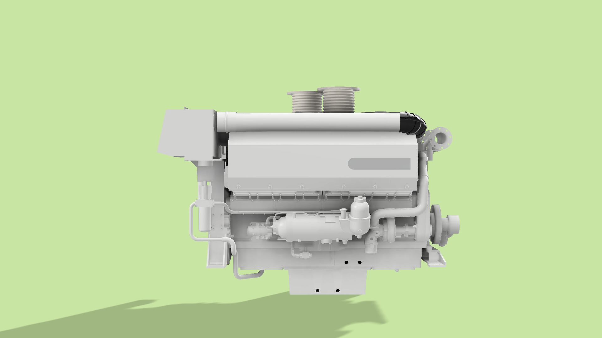 QSK60MARINE DIESEL ENGINE 3D print model_3