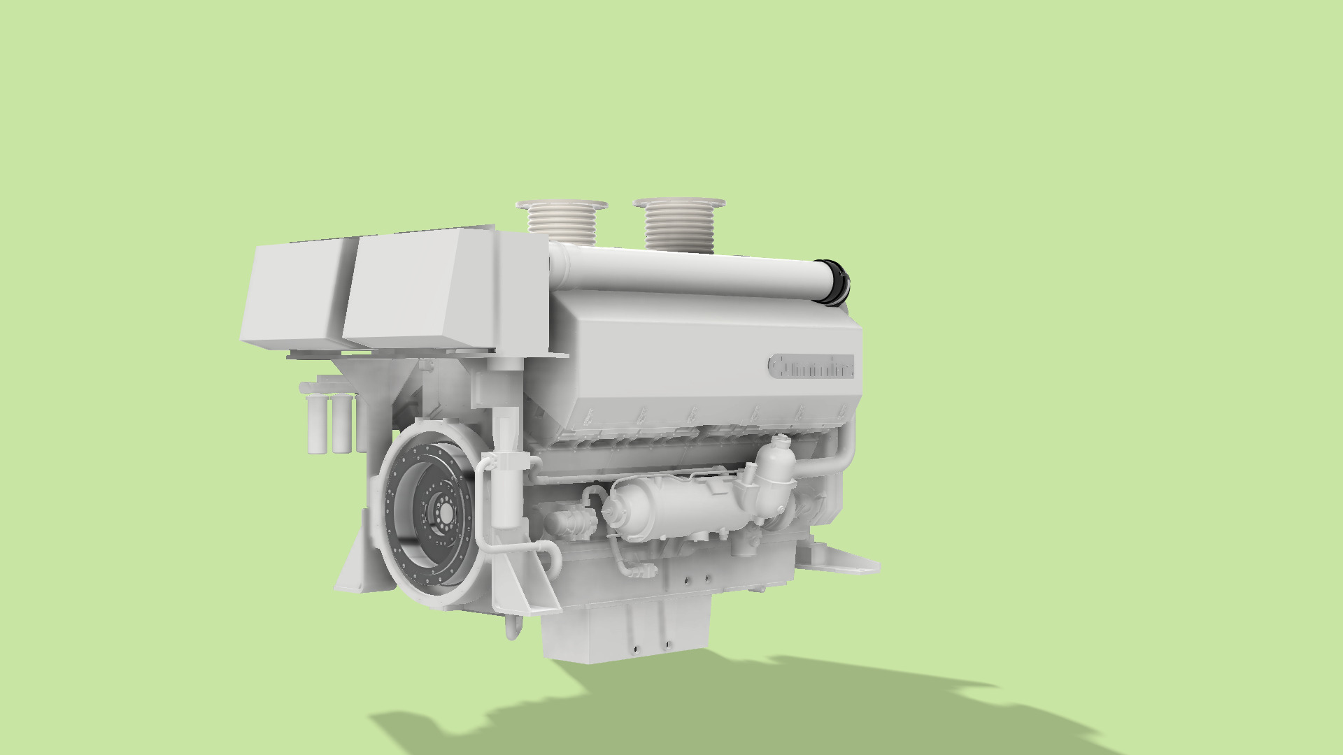 QSK60MARINE DIESEL ENGINE 3D print model_4