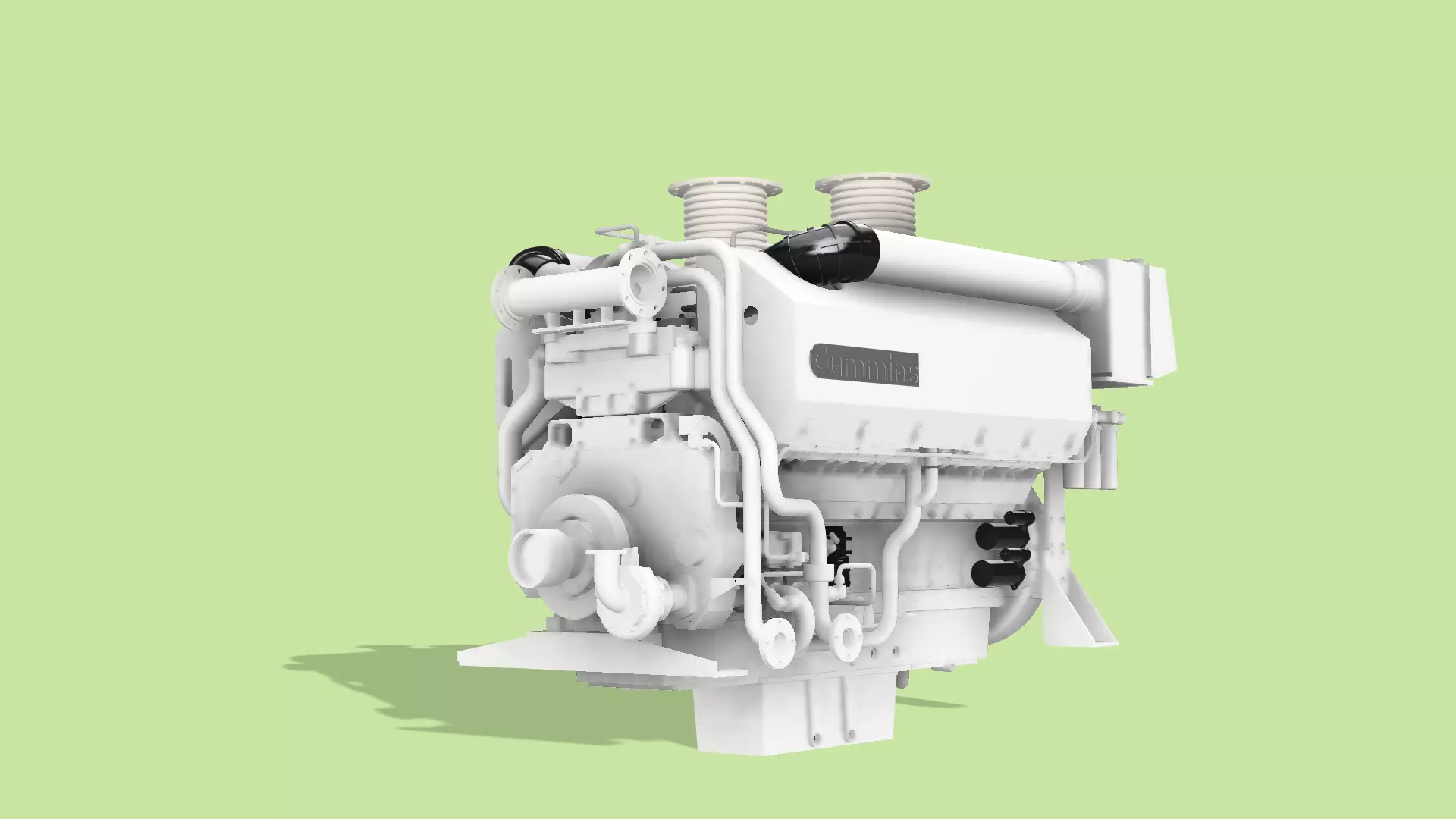 QSK60MARINE DIESEL ENGINE 3D print model_0