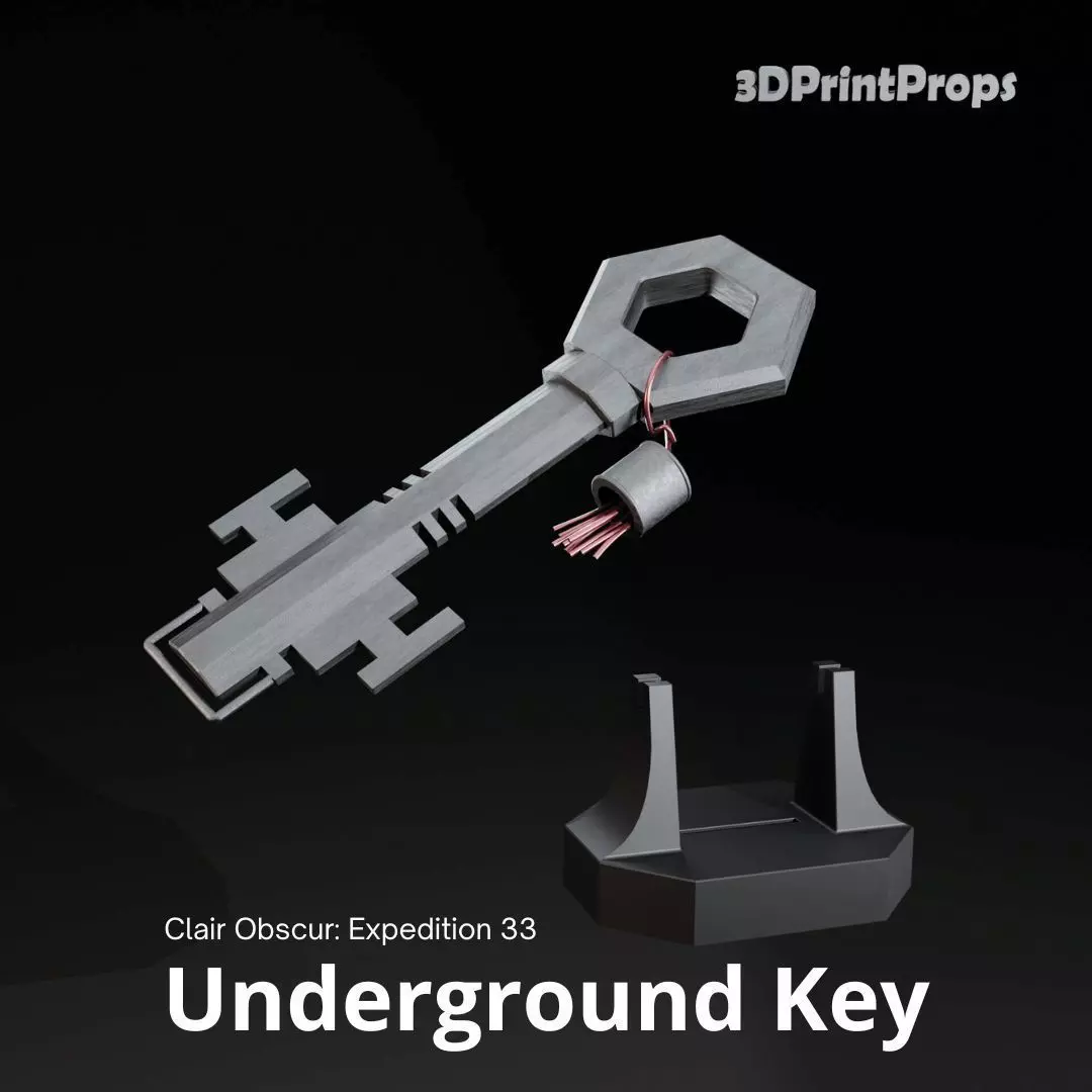 Underground Key from Expedition 33 with stand 3D print model_0