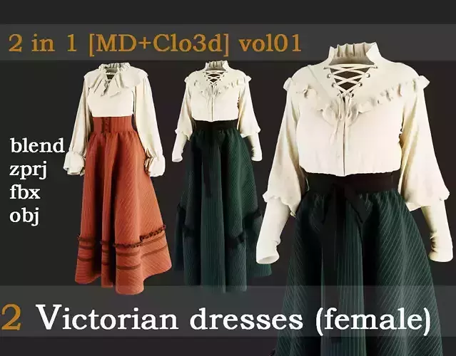 2 Victorian dresses vol01