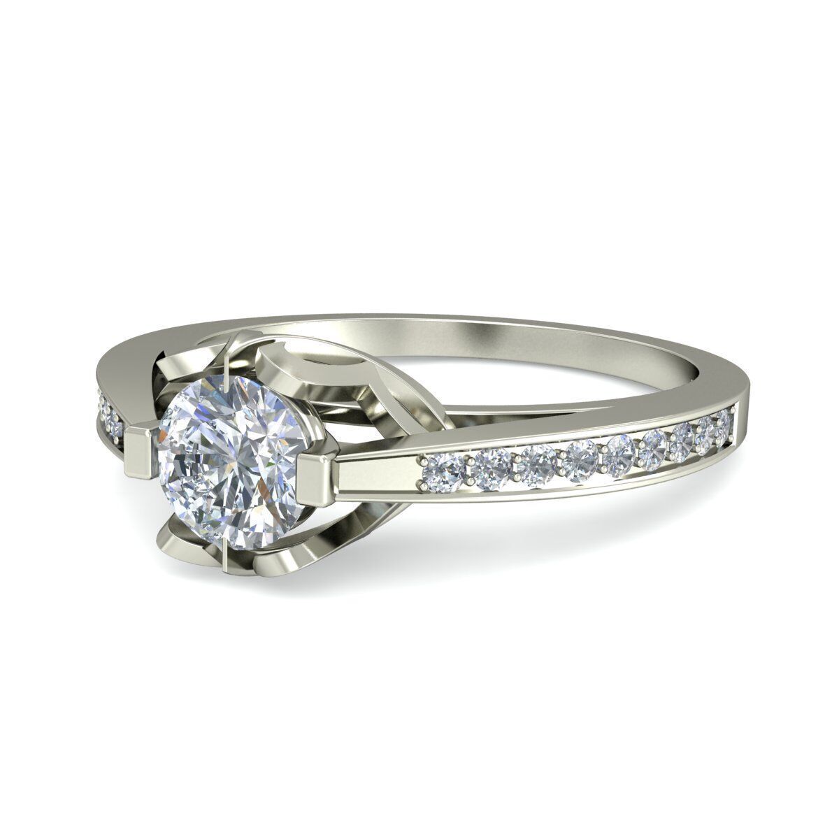 Women Ring  Render 3dm STL OBJ FBX Details 3D print model_4