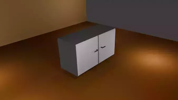 Sink and undercounter low poly