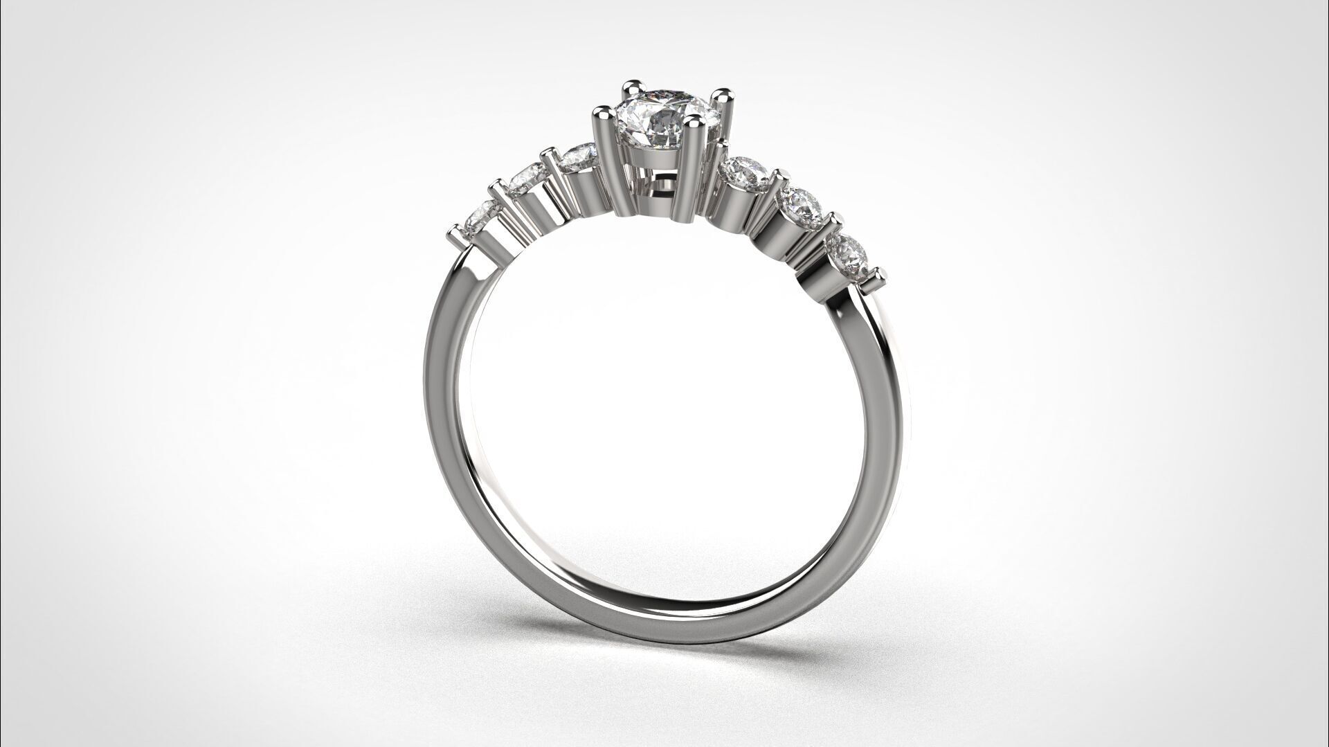 R062 Minimal Wedding Ring 18K CAD Design EU Size 50 3D print model_4