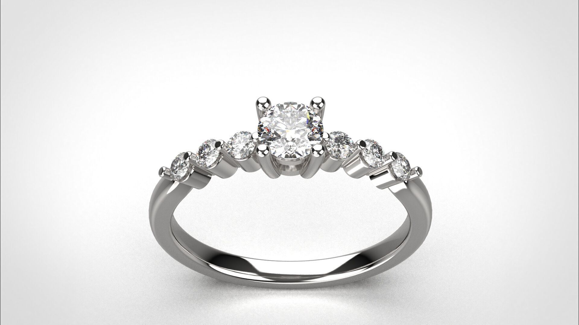 R062 Minimal Wedding Ring 18K CAD Design EU Size 50 3D print model_1